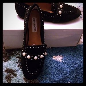 Steve Madden Black Detailed Flats
